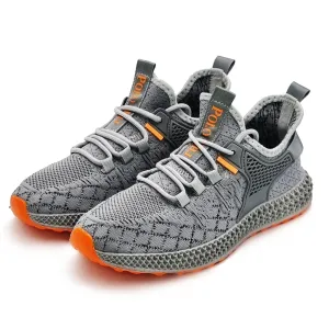 Lace Up Knit Athleisure Sneakers