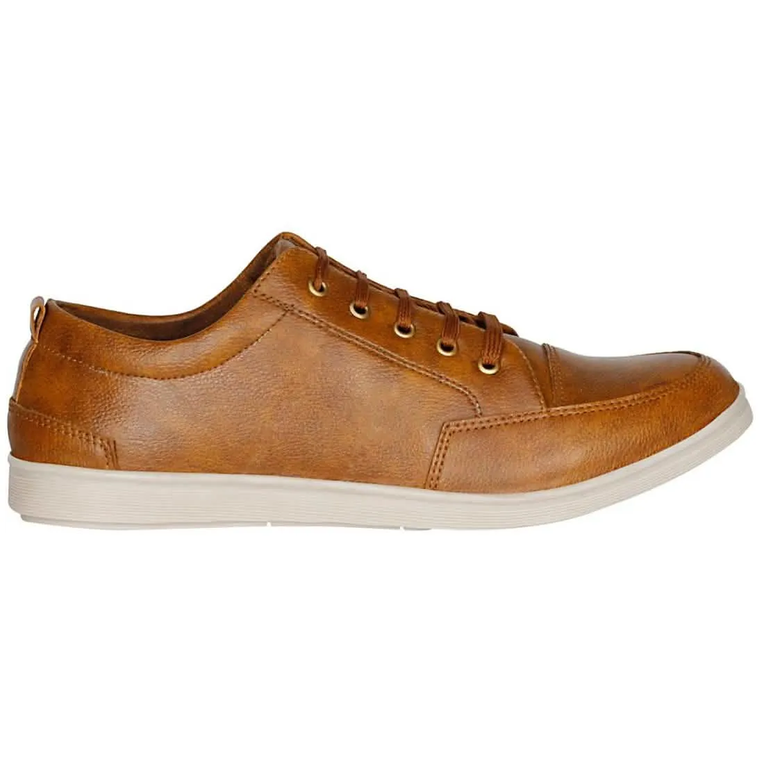 Men's Tan Brown Fashionable Synthetic Trainers