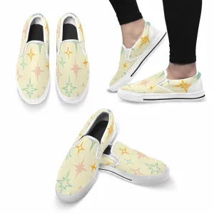 Mid Mod Atomic Starburst Women's Slip-on Canvas Shoes