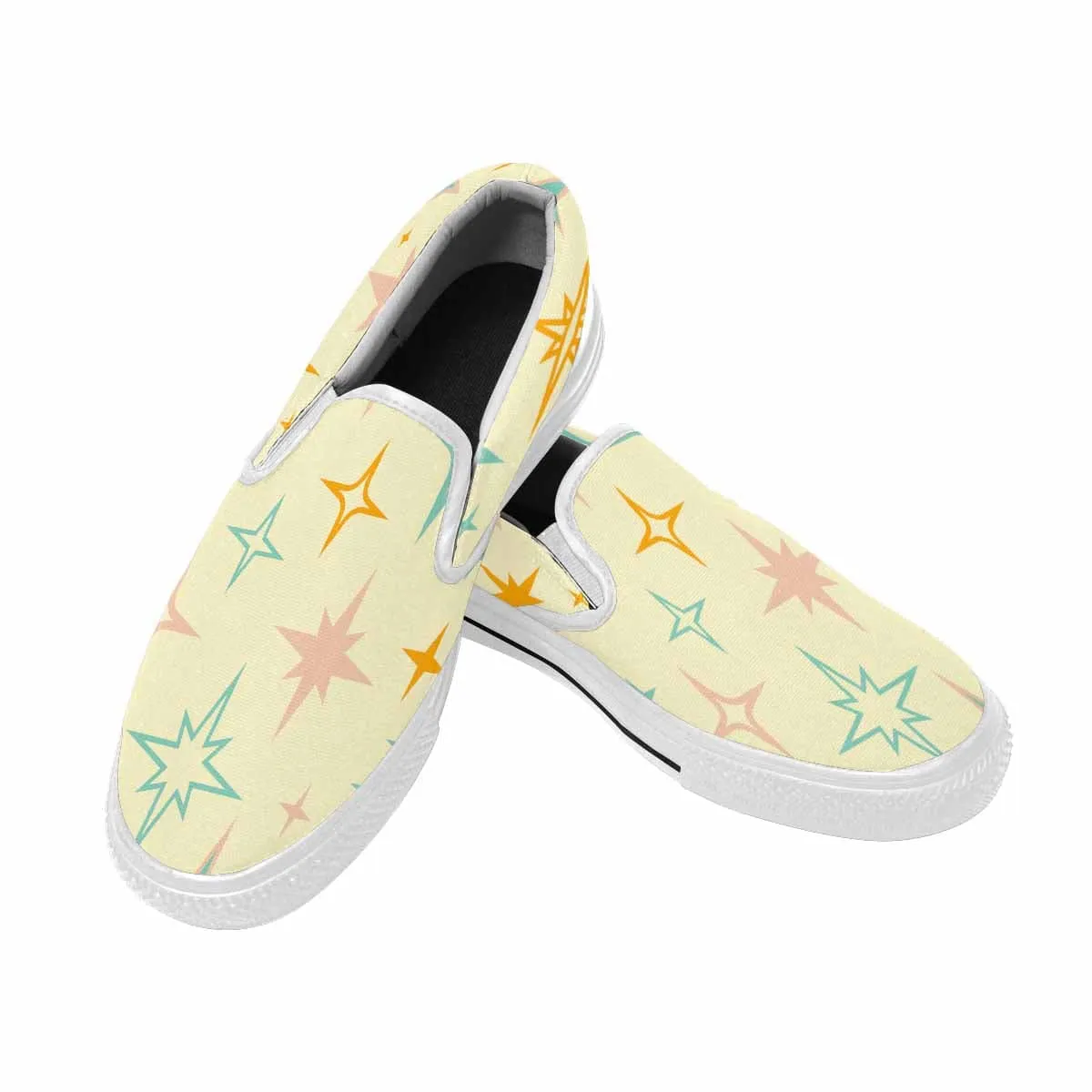 Mid Mod Atomic Starburst Women's Slip-on Canvas Shoes