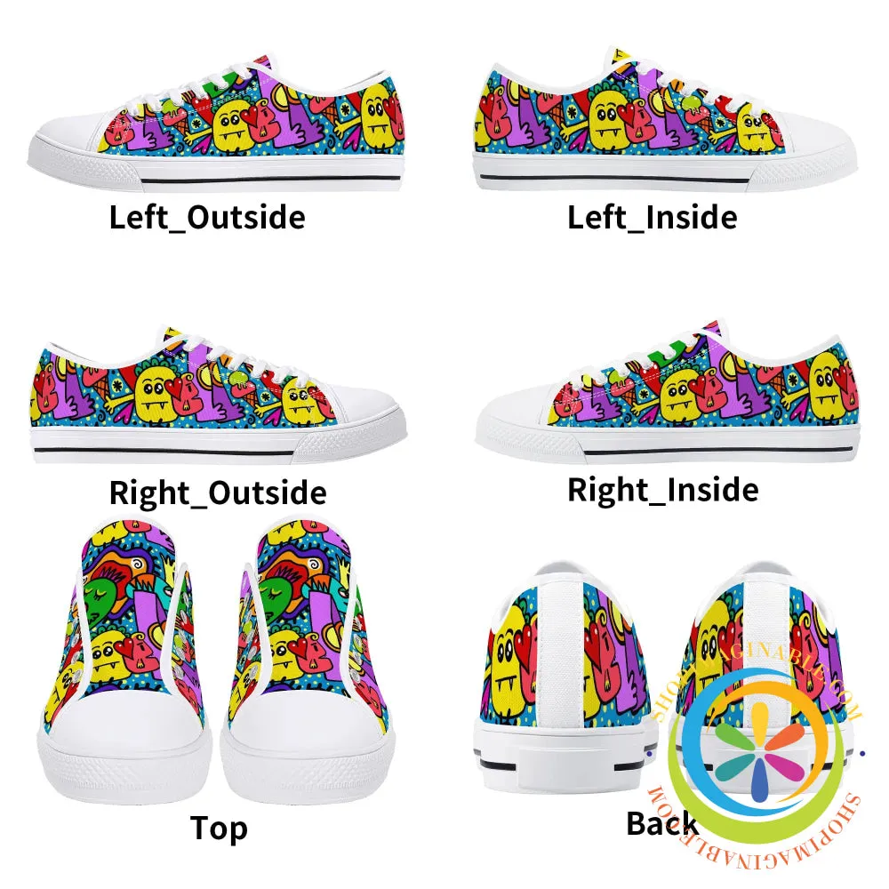 Monsters Ball Ladies Low Top Canvas Shoes