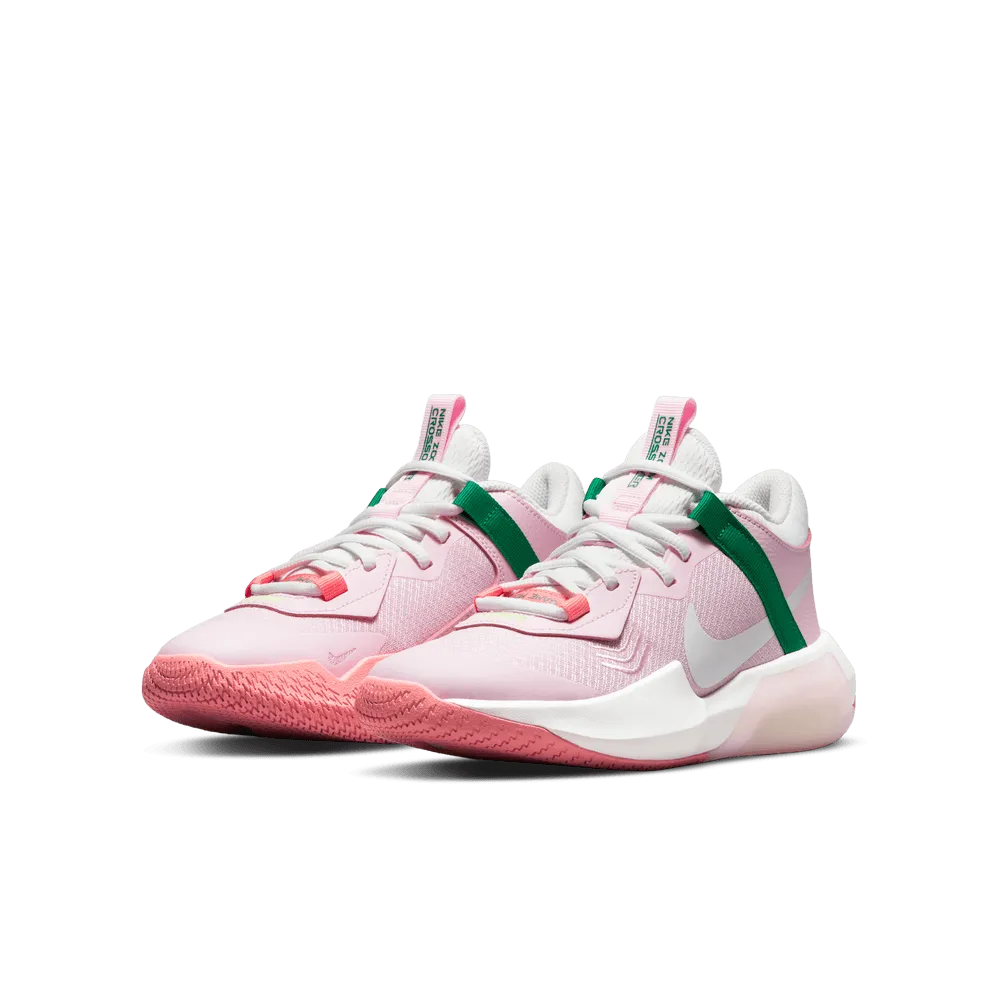 Nike Air Zoom Crossover Older Kids' Basketball Shoes 'Pink/White/Green'