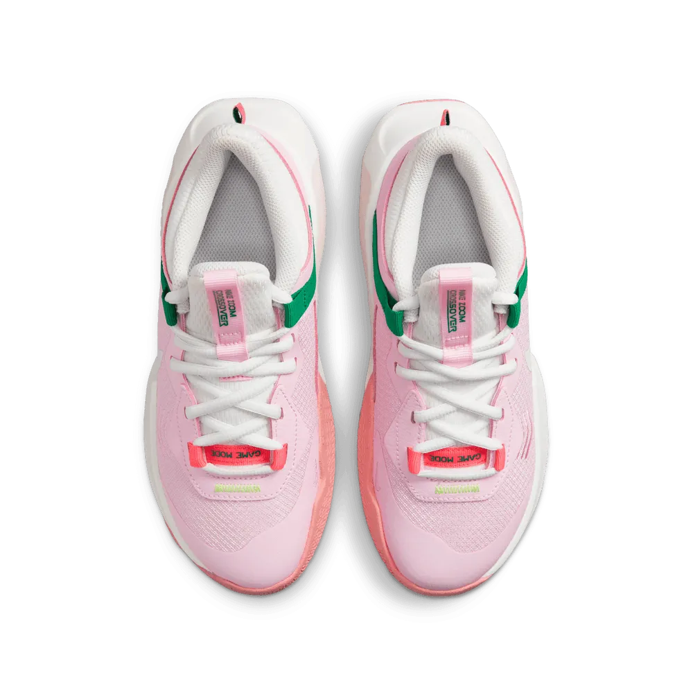 Nike Air Zoom Crossover Older Kids' Basketball Shoes 'Pink/White/Green'