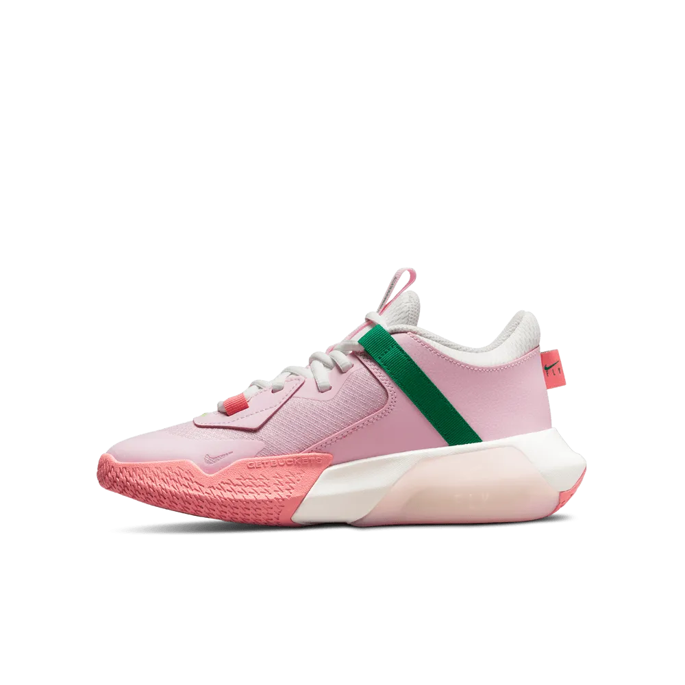 Nike Air Zoom Crossover Older Kids' Basketball Shoes 'Pink/White/Green'