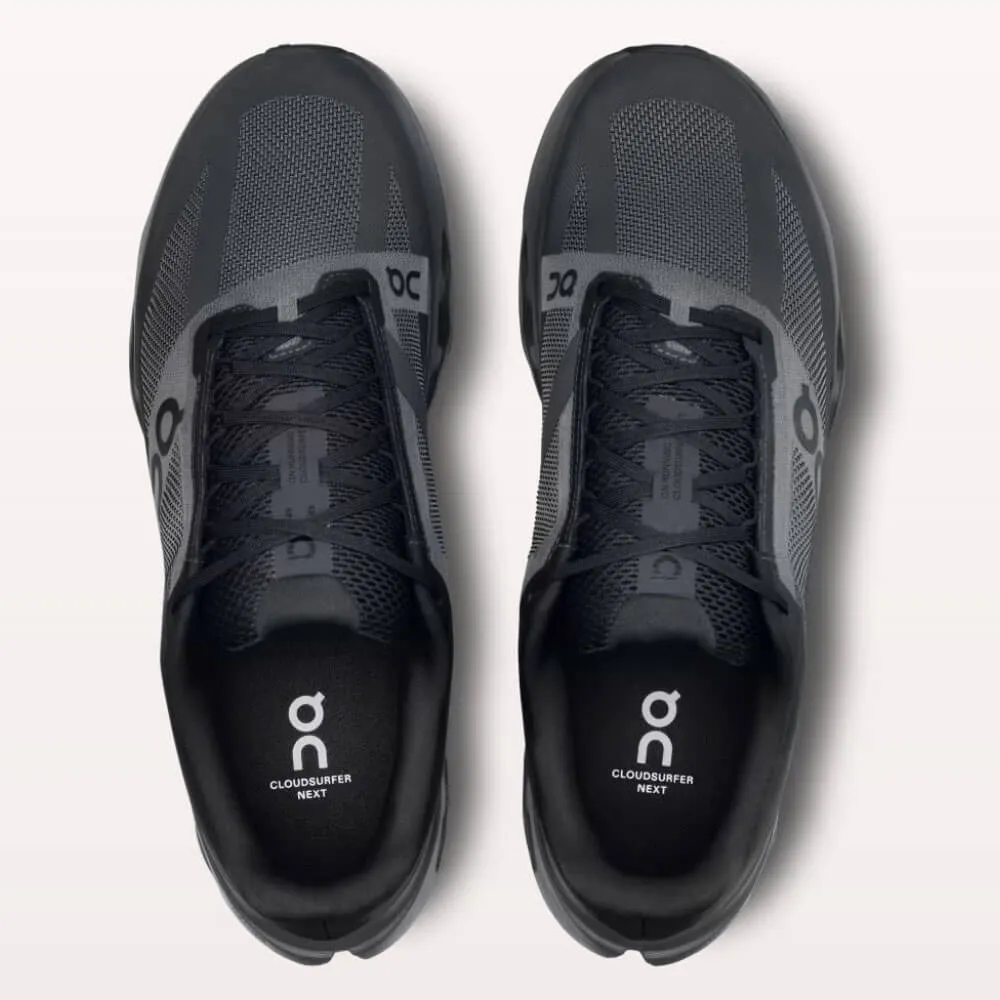 On Men's Cloudsurfer Next Wide Shoes - Black / Eclipse