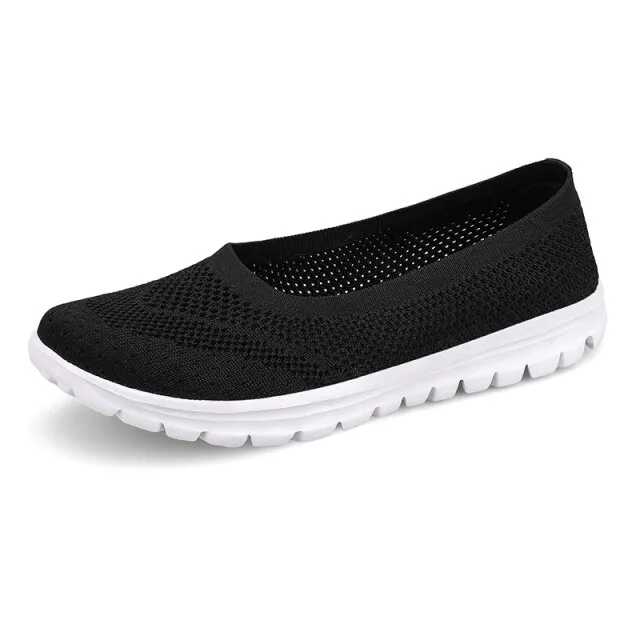 Roberta Women's Fashion Breathable Mesh Loafers Black Shoes