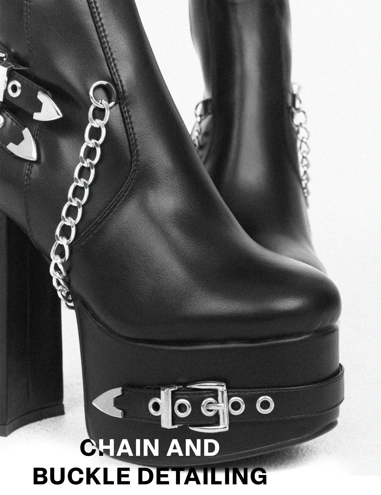 Scream Wide Calf Platform Thigh High Boots