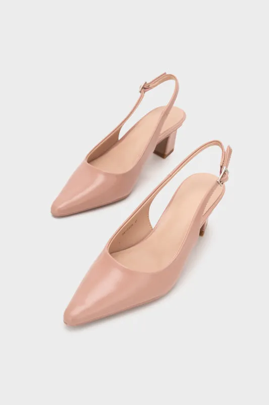 SCULPTURE SLINGBACK HEEL PUMP