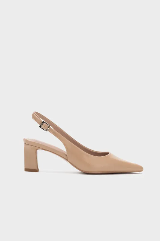SCULPTURE SLINGBACK HEEL PUMP
