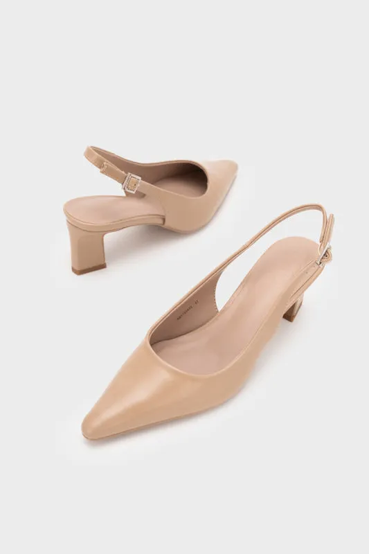 SCULPTURE SLINGBACK HEEL PUMP