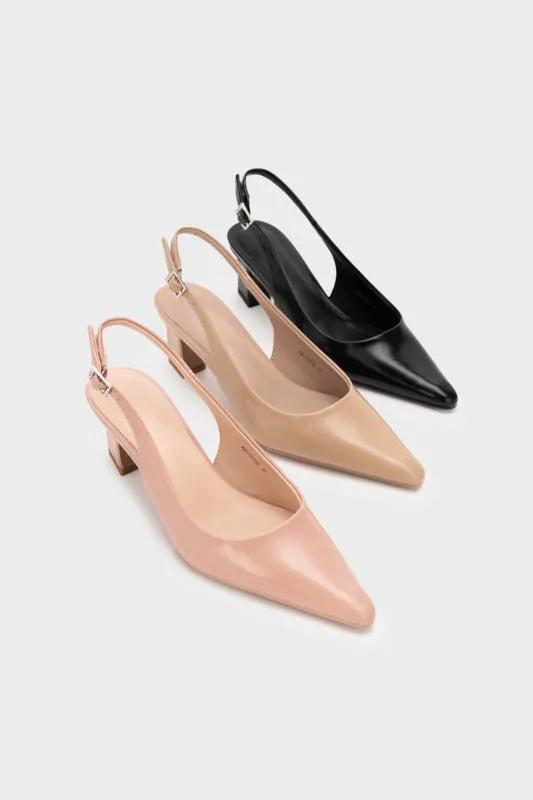 SCULPTURE SLINGBACK HEEL PUMP