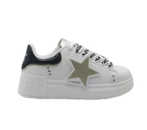Shop Art donna scarpa sneakers Kim SASS240715 OFFWHITE/GOLD/SILVER/NERO