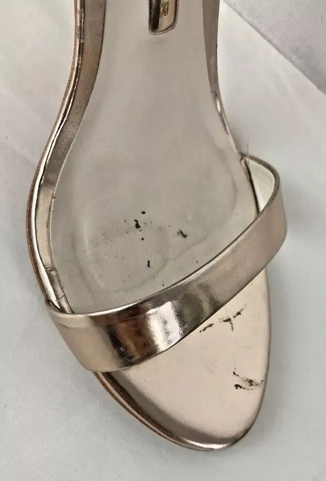 Sophia Webster Rose Gold Glitter Bow Metallic Women's Heels UK 3