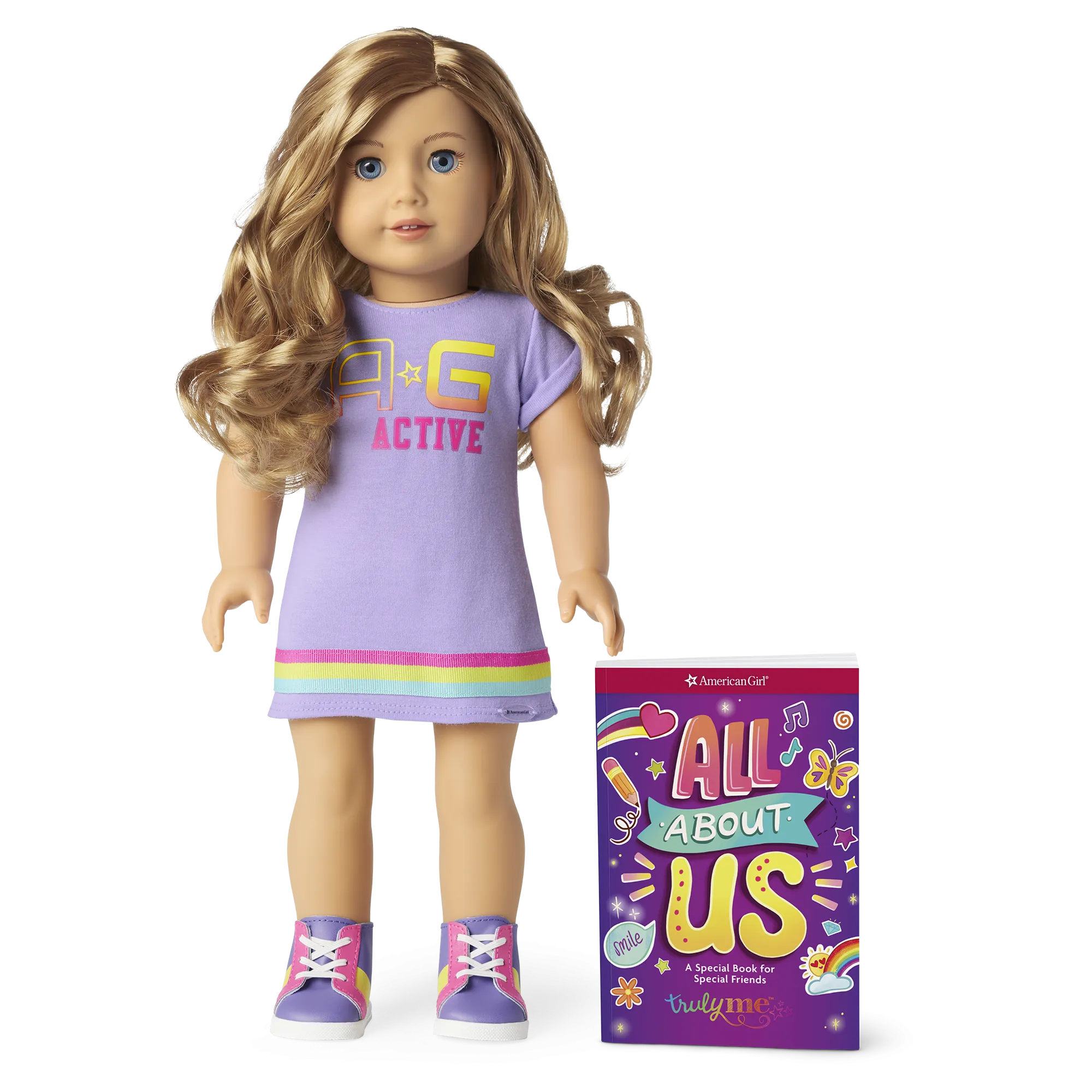 Truly Me™ 18-inch Doll #102 with wavy strawberry-blonde hair