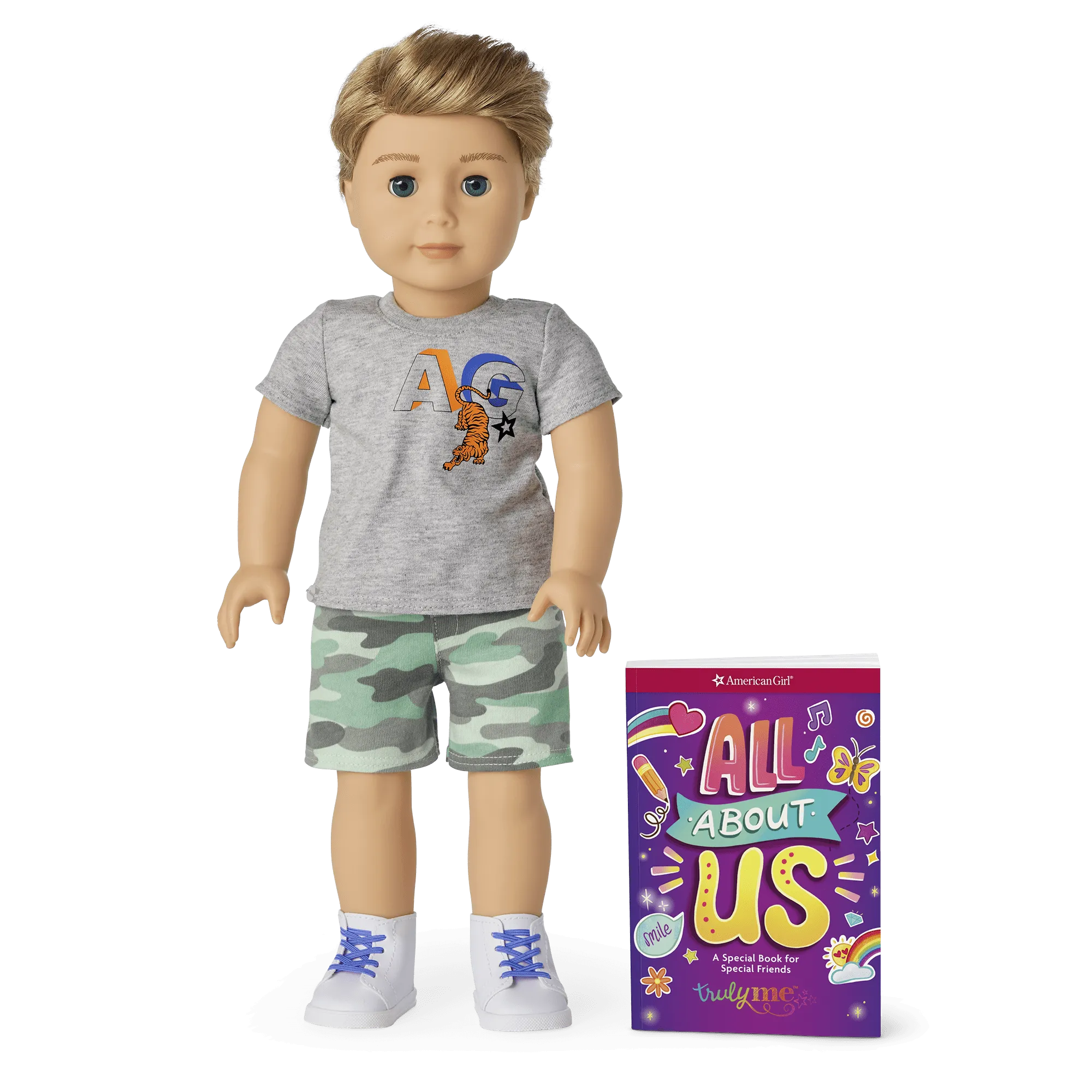 Truly Me™ 18-inch Doll #104 with straight caramel hair
