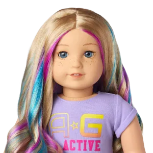 Truly Me™ 18-inch Doll #110 with wavy blonde hair