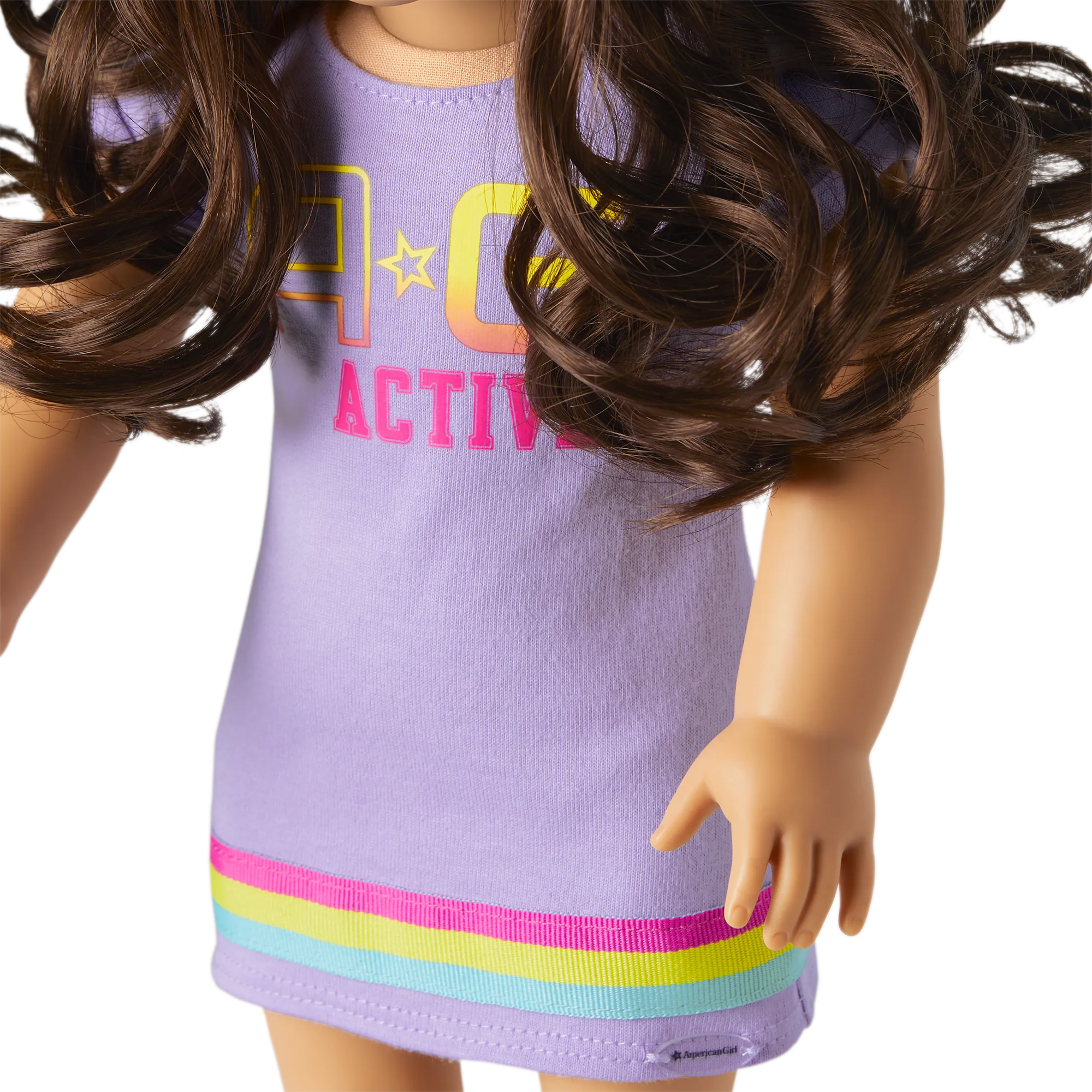 Truly Me™ 18-inch Doll #121 with curly dark-brown hair