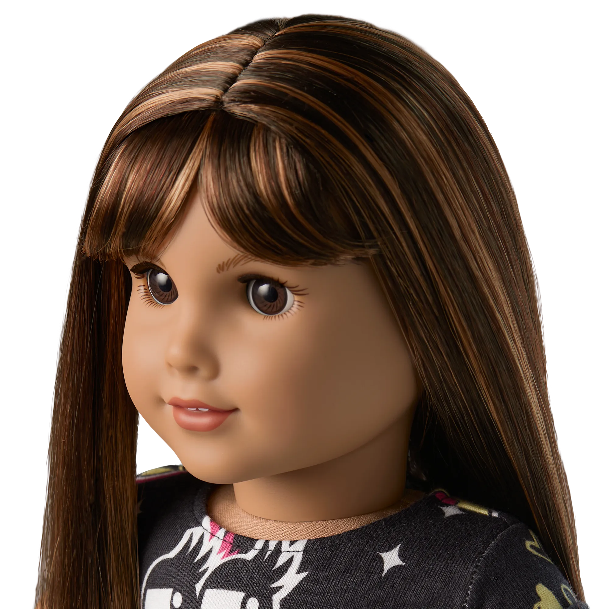 Truly Me™ 18-inch Doll #122 with straight dark-brown hair