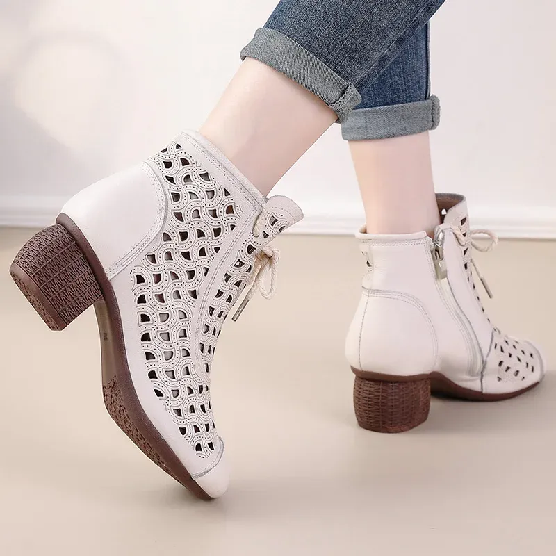 USS Shoes Barbara Women's Summer Side Zip Ankle Boots
