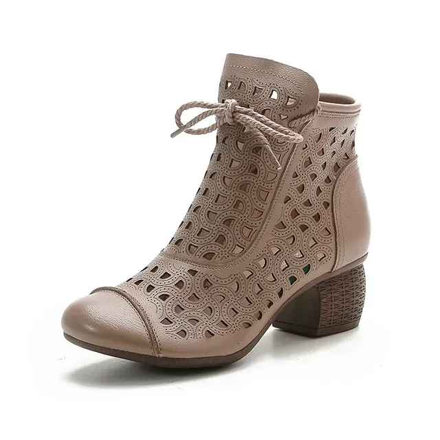 USS Shoes Barbara Women's Summer Side Zip Ankle Boots