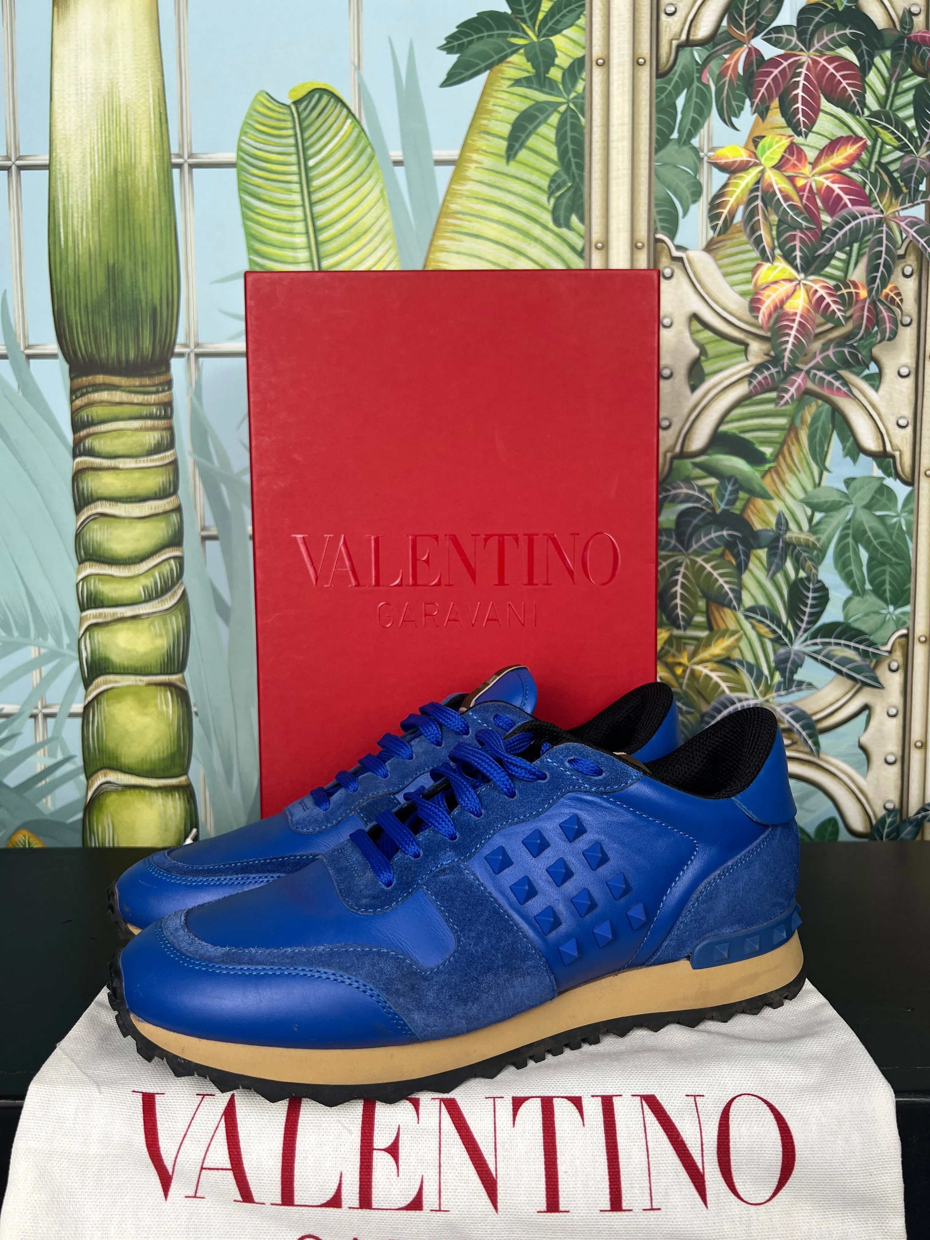 Valentino rock runner sneakers blue