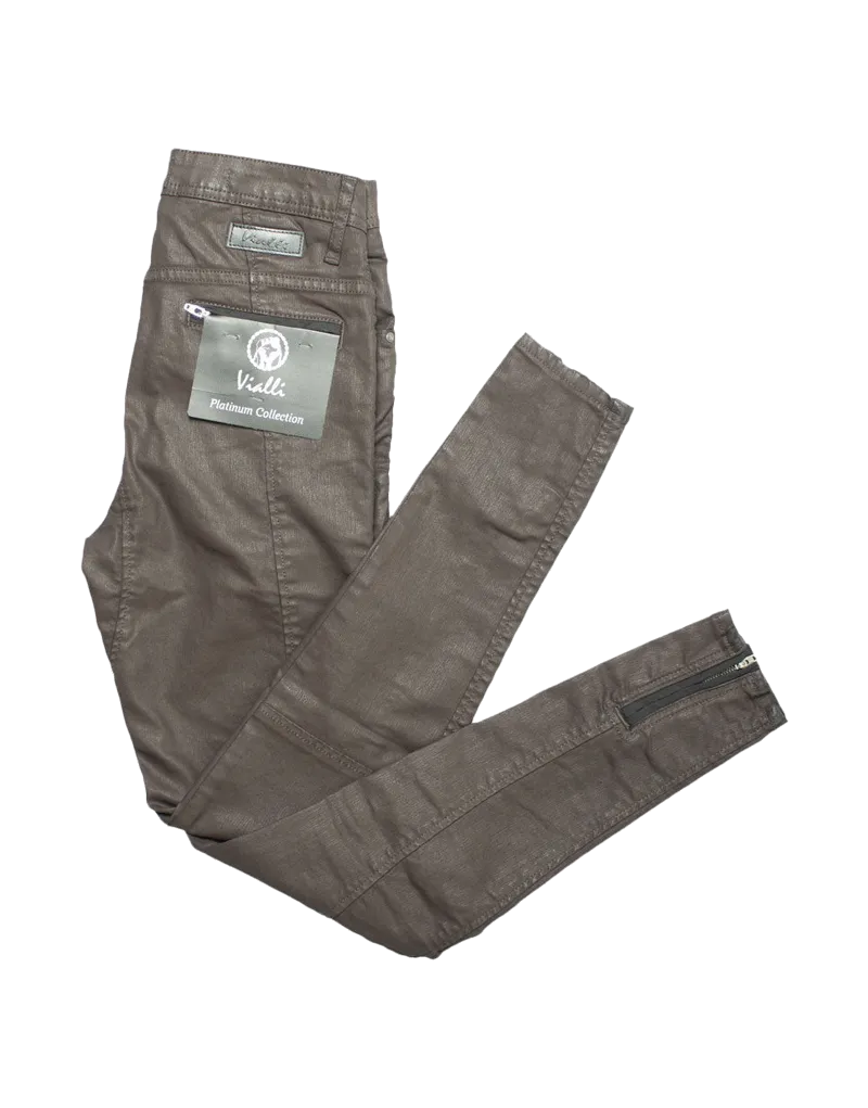 Vialli Luca Ultra Skinny Fit Choc Wax