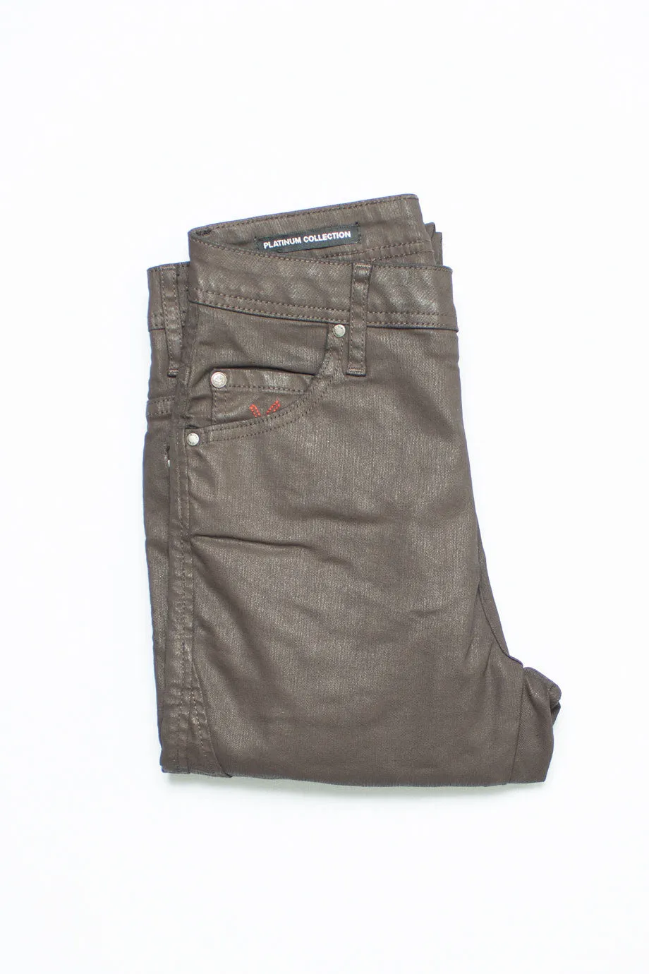 Vialli Luca Ultra Skinny Fit Choc Wax